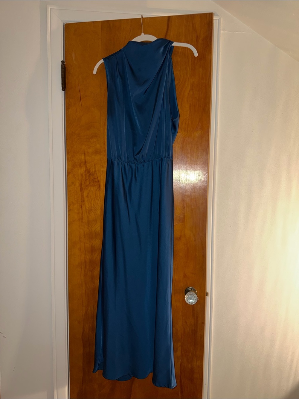 Sleeveless Teal Blue Maxi Dress by